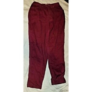 Vintage Sasson High-Waisted Corduroy Pants Women’s Size 12 – Burgundy/Wine